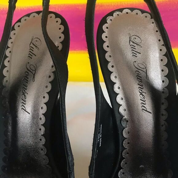 Lulu Townsend black/sequins high heel shoe 7.5 - Picture 8 of 8